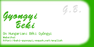 gyongyi beki business card