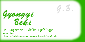 gyongyi beki business card